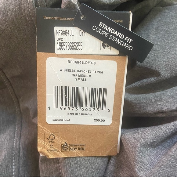 The North Face Shelbe Raschel Parka TNF Medium Grey Heather NEW Sz S - Picture 3 of 3